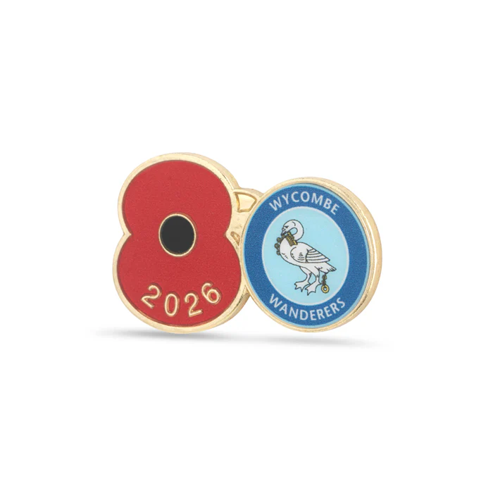 Wycombe Wanderers Poppy Football Pin 2026 - Image 2