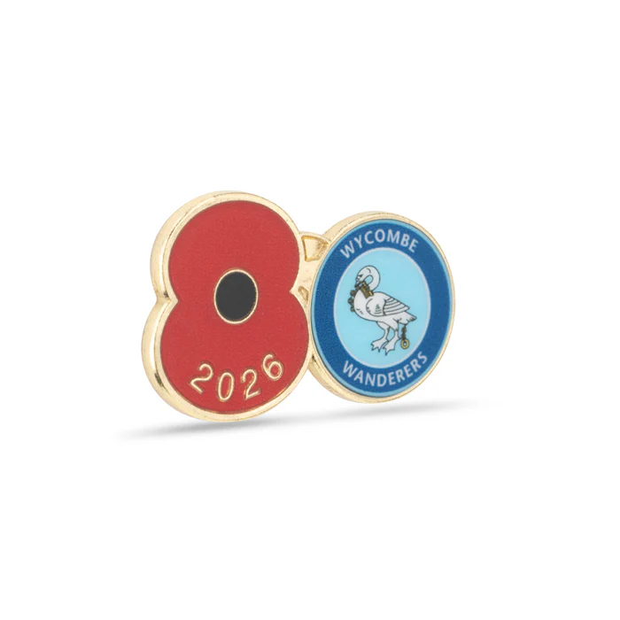 Wycombe Wanderers Poppy Football Pin 2026 - Image 3