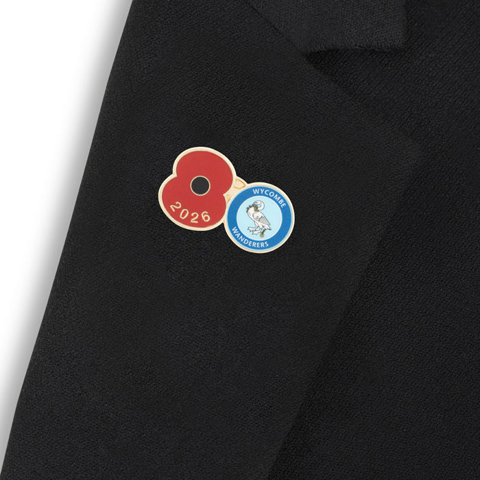 Wycombe Wanderers Poppy Football Pin 2026 - Image 4